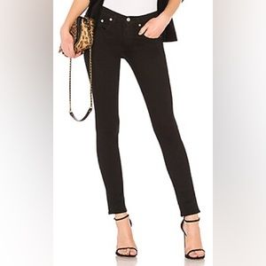 Rag & Bone Skinny Jean Coal Wash Stretch Cotton Size 26 Black Soft Denim